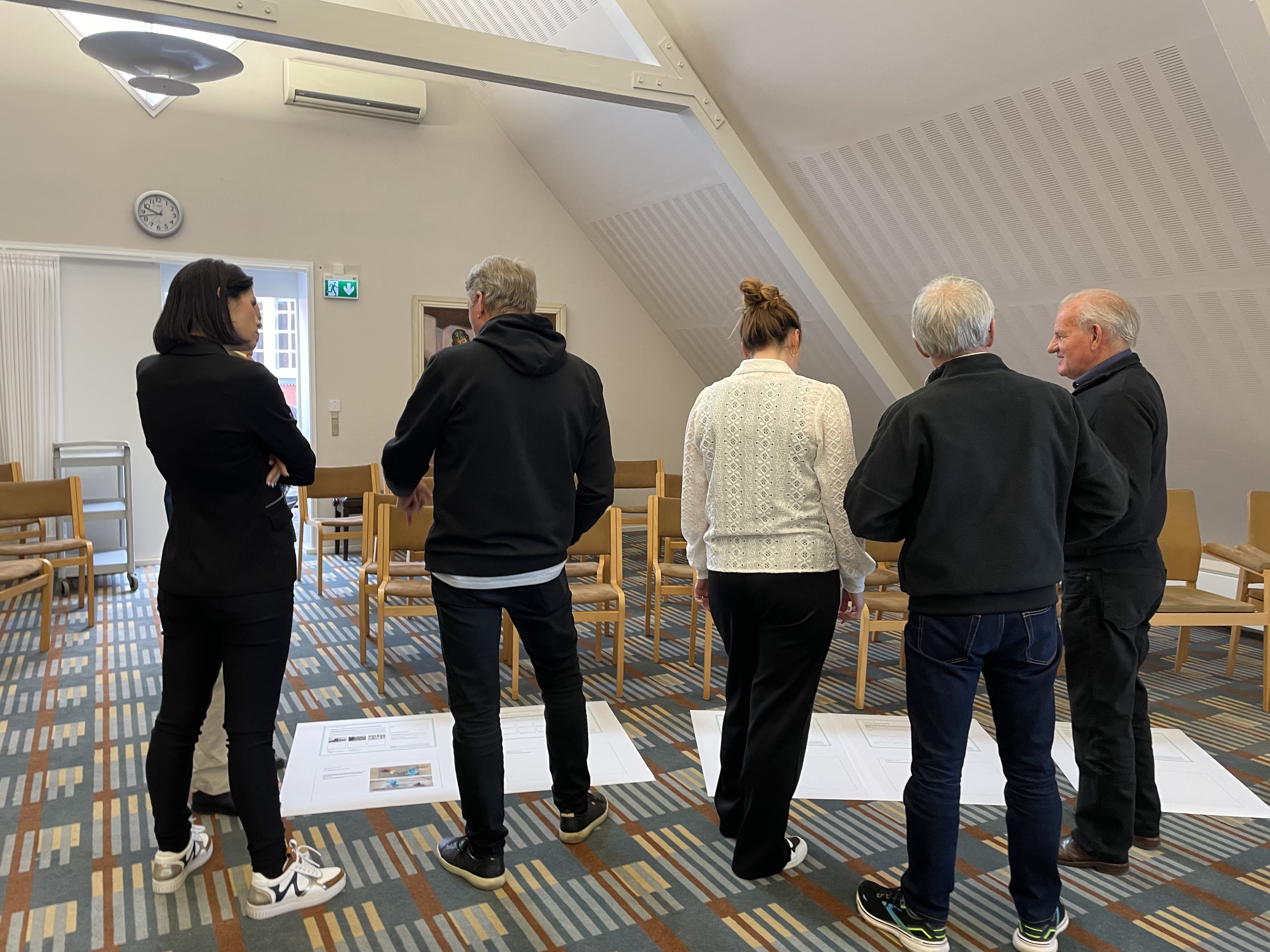 Billede fra projektudvalgs drøftelser af anbefalinger til bymidten