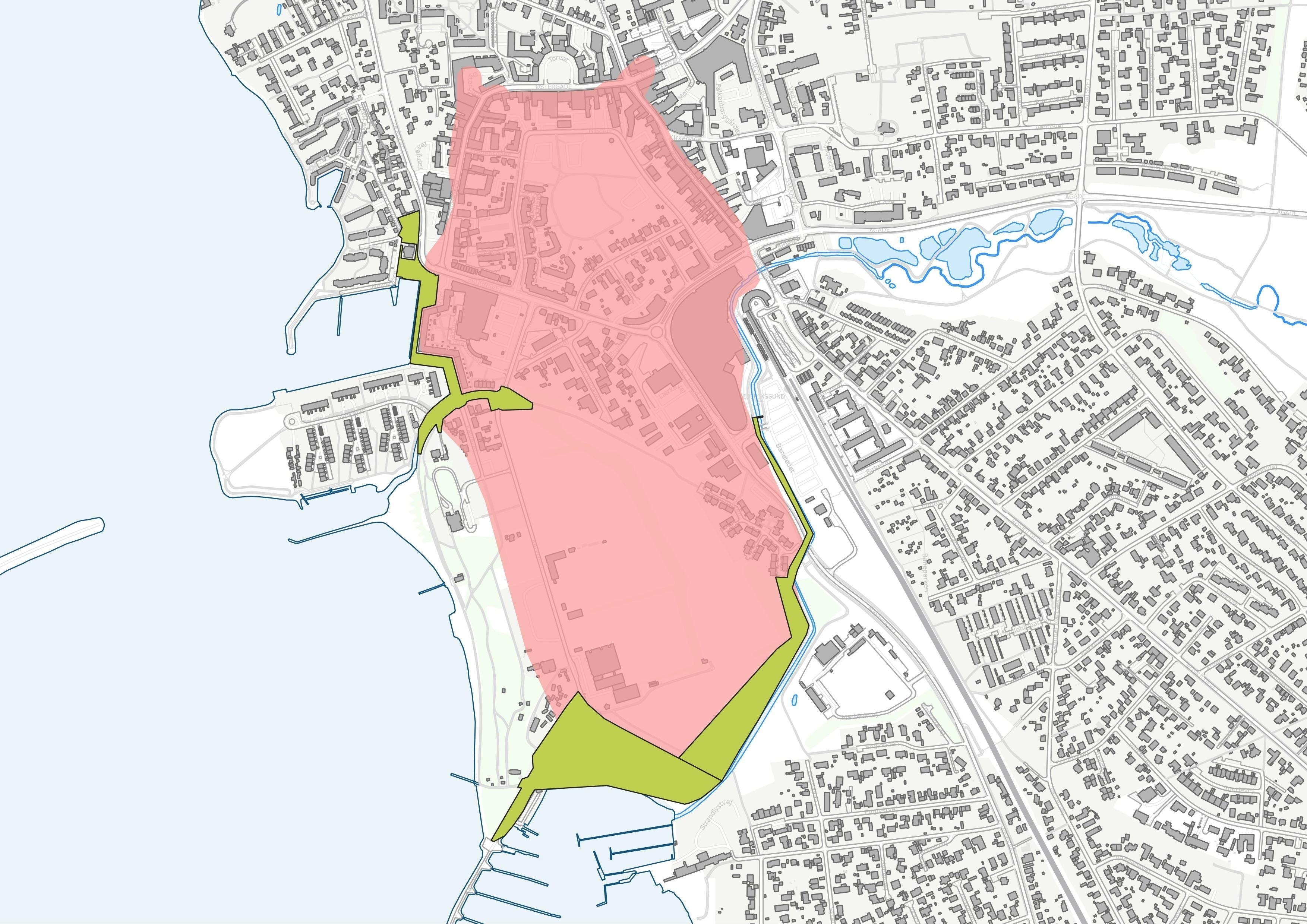 Kort over Bløde Digelag og projektområderne.