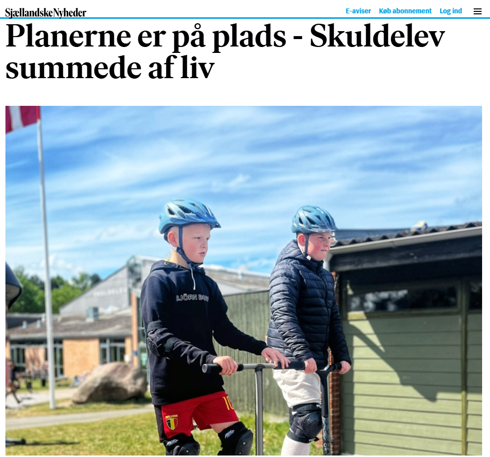 Artikel om et skatearrangement i Skuldelev 